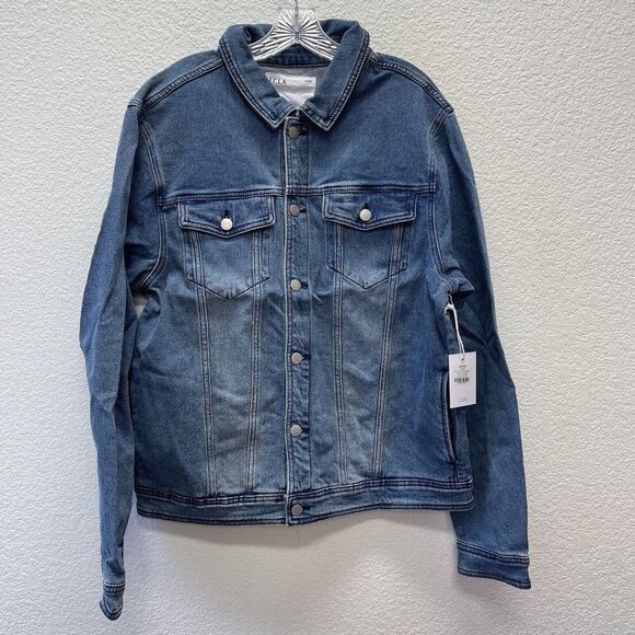 FFLA Five Four Los Angeles Bridge Denim Jean Jacket NWT Men’s Large Indigo
